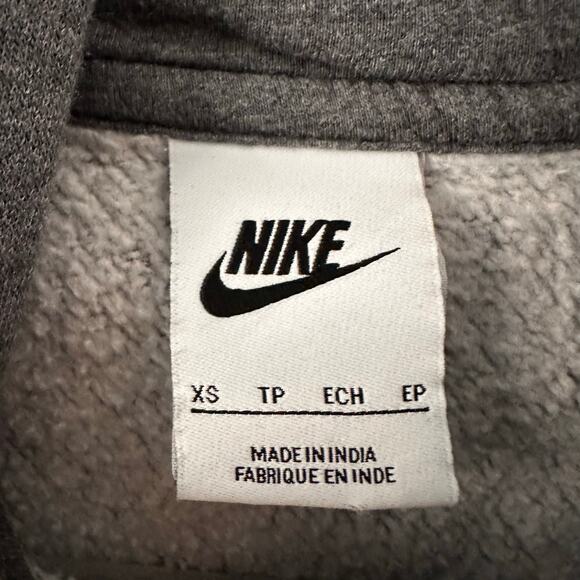 Nike Sportswear Mens Club Fleece Pullover Hoodie Sweatshirt Charcoal Gray XS - Picture 3 of 6